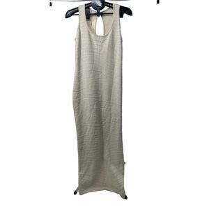 EL.ANA‎ Beige Sleeveless Virgin Wool Knit Subtle Sparkle Knit Dress Size Medium